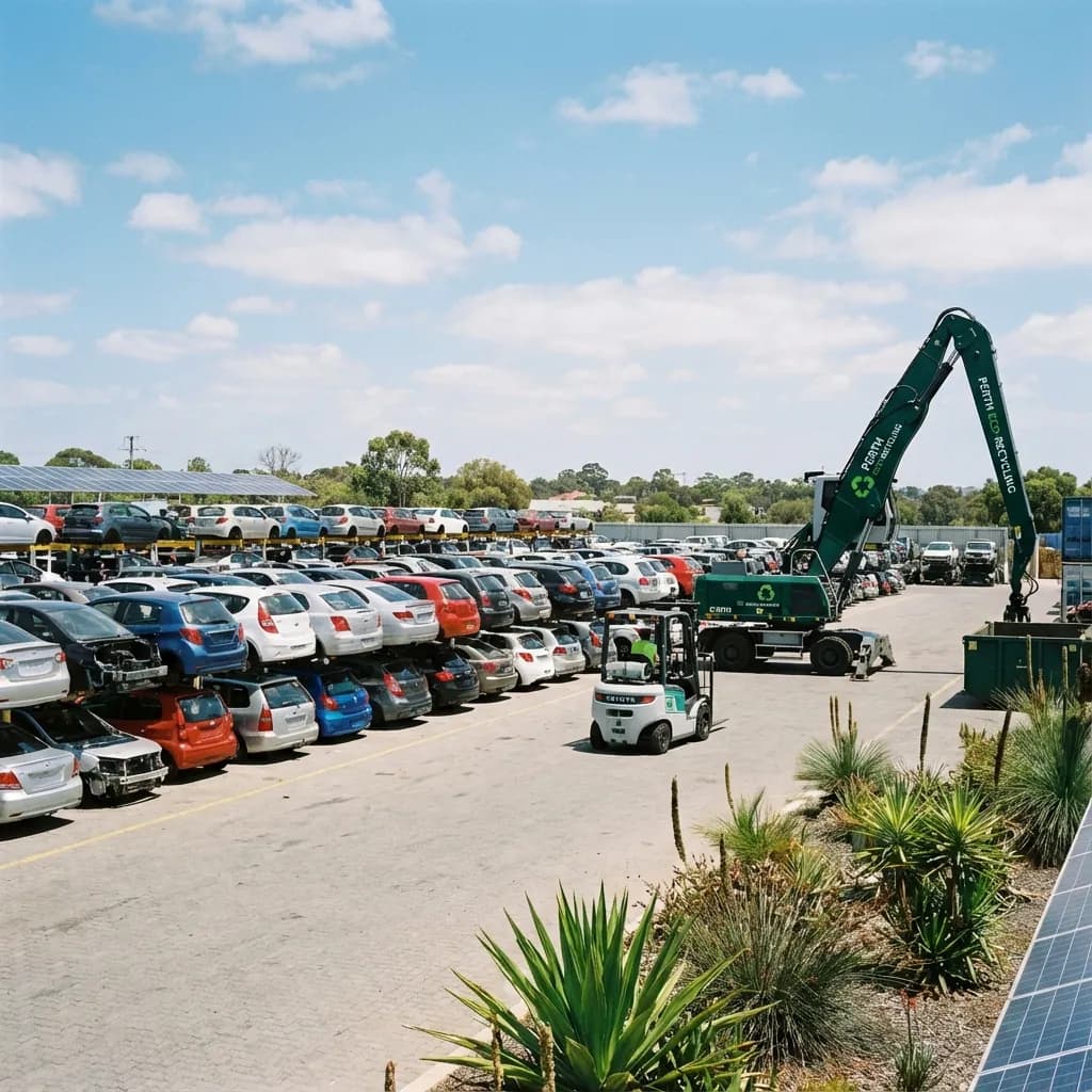 Our car recycling yard in Perth